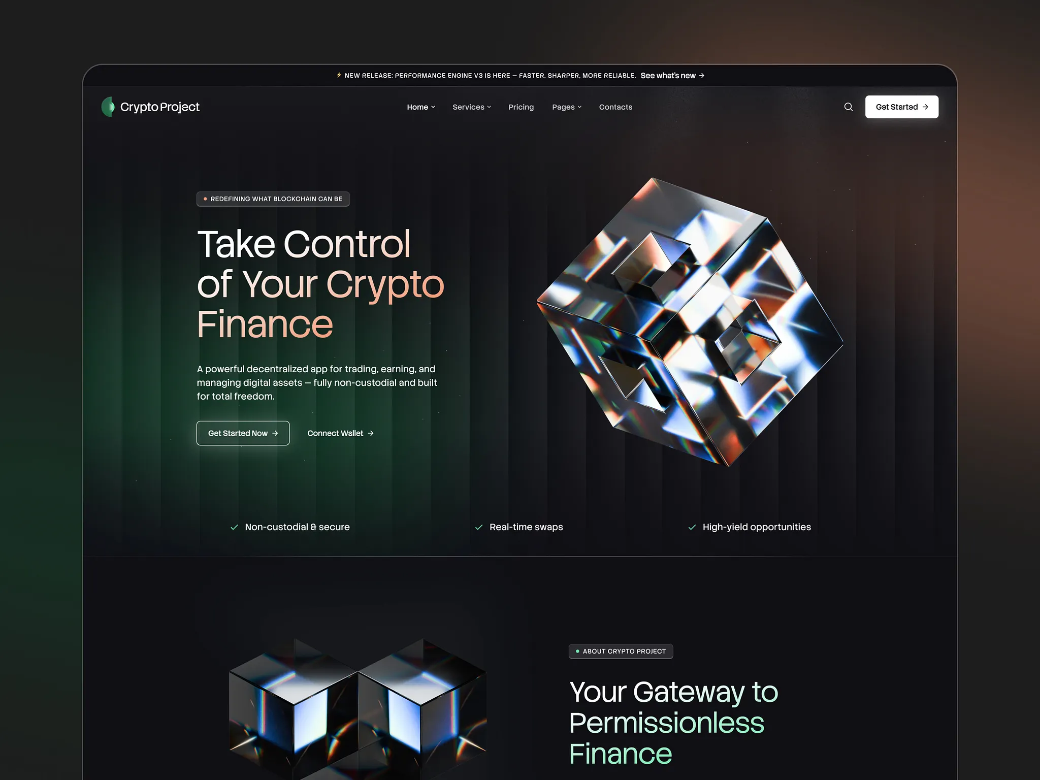 CryptoProject landing page