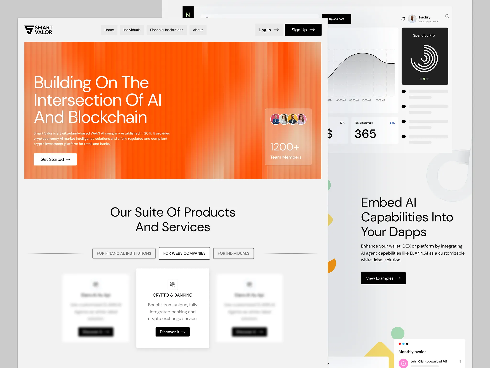 Smart Valor landing page